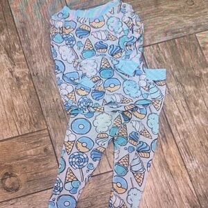 Ice Cream Print Pajama Set